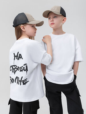 Bodo Футболка 591664 4-348MU белый (черный)