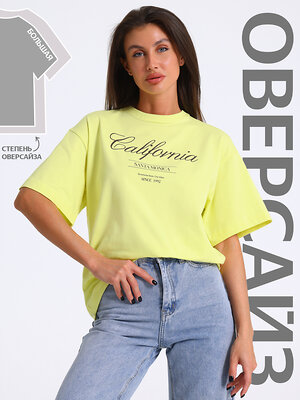 Апрель Футболка 591836 1ЖДФК4661804 светло-желтый