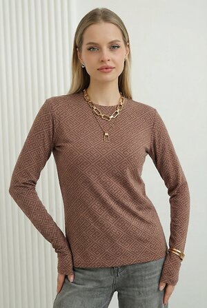 Натали Лонгслив 591867 14507 коричневый