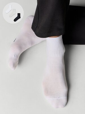 MARK FORMELLE Мужские носки 591918 106A-3084 белый /св.серый меланж /черный/