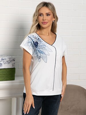 LT Collection Блуза 592052 Б15564-18М белый