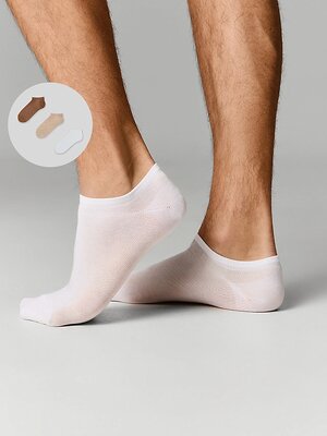 MARK FORMELLE Мужские носки 592254 104A-140 белый /бежевый меланж/ карамель/