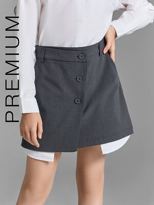 MARK FORMELLE Юбка 592284 157065 серый меланж