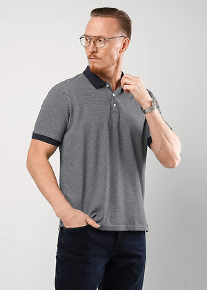 CLEVER Джемпер 592354 562655/04кжн maxi(макси) т.синий/белый