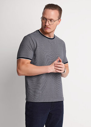 CLEVER Футболка 592359 562538/04кжн maxi(макси) т.синий/белый