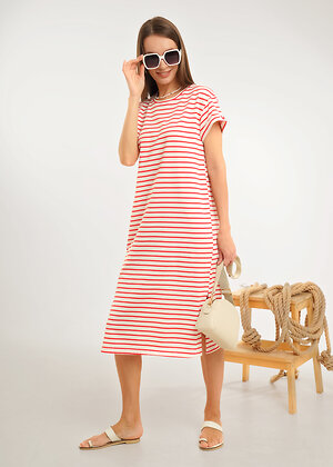 CLEVER Платье 592424 LDR26-1234/2 молочный/красный