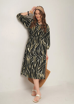 CLEVER Платье 592433 267217/208ззн т.коричневый/св.бежевый