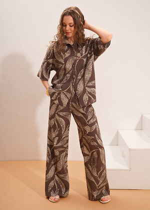 CLEVER Брюки 592464 263289/206лвн коричневый/св.бежевый