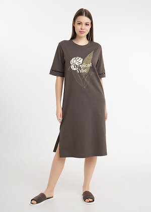 CLEVER Платье 592466 LDR26-1231 т.коричневый