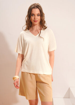 CLEVER Джемпер 592467 267205/206кд молочный