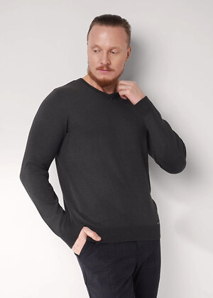 CLEVER Джемпер 592510 654362хаmaxi(макси) меланж т.серый