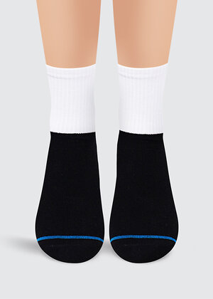 CLEVER Носки 592558 С4287 16-18,18-20 чёрный/т.голубой