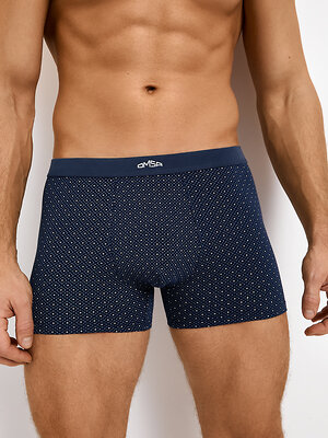 Omsa Трусы 592775 OmB 1236-25 Боксеры муж. с тканевой резинкой Принт, CO Blu Notte (Синий)