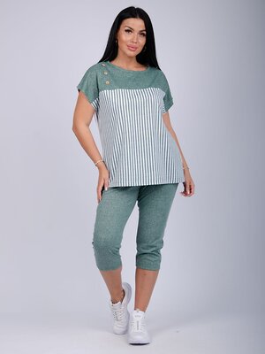 Malina Костюм 592842 9335з белый/зелёный