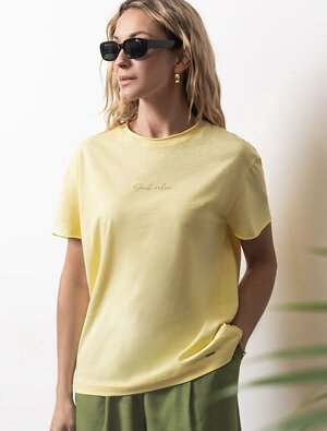 VILATTE Футболка 592986 D49.163 банан_just relax