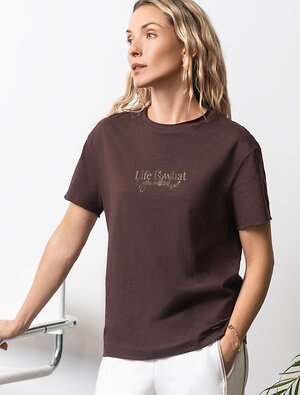 VILATTE Футболка 593000 D49.163 шоколад_life_is