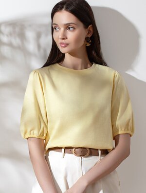 VILATTE Футболка 593002 D49.164 банановый