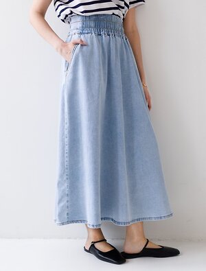 VILATTE Юбка 593015 D56.128 светло-голубой