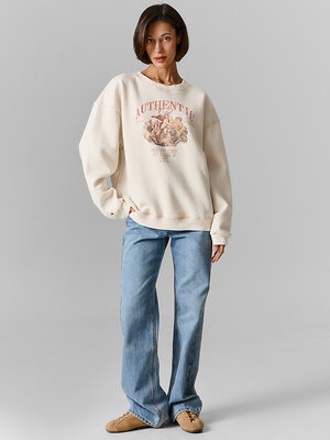 MARK FORMELLE Свитшот 593376 122530 ACID WASH античный +печать