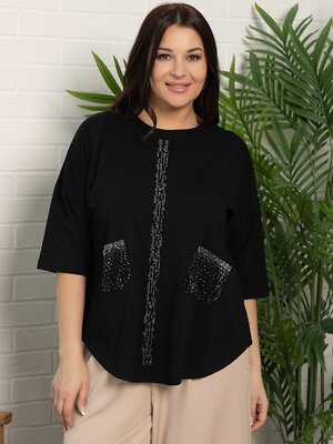 LT Collection Блуза 594014 Б15442-24М Черный