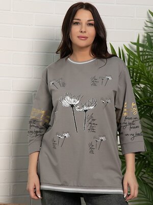 LT Collection Блуза 594026 Б15425-18М Серый