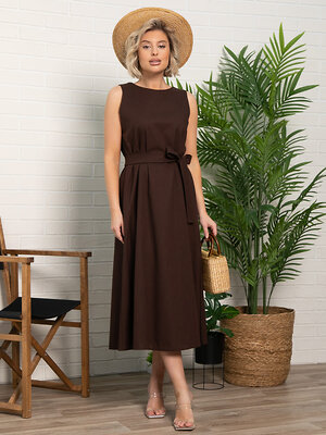 LT Collection Платье 594107 П15613-25М Коричневый