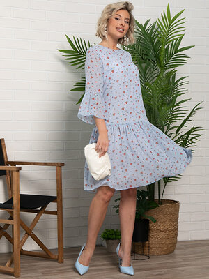 LT Collection Платье 594109 П15615-6М Голубой