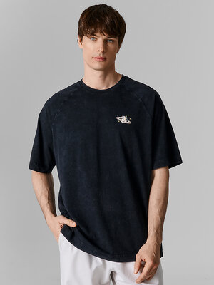 MARK FORMELLE Футболка 594879 111886 ACID WASH на черном +печать