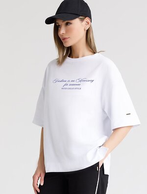 VILATTE Футболка 595023 D49.094 белый_fashion