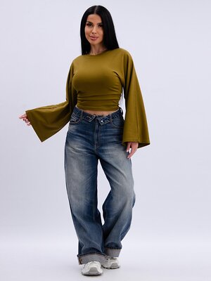 Malina Лонгслив 595073 1005о оливковый