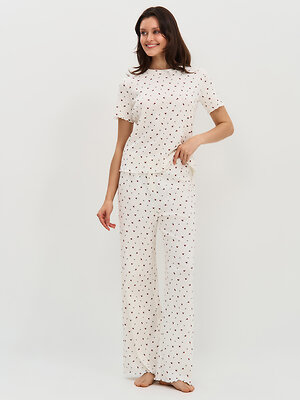 Omsa Пижама 595470 OmD 0250D POINTELLE PRINT, СО Avorio (Молочный)
