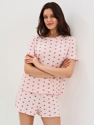 Omsa Пижама 595479 OmD 0260D POINTELLE PRINT, СО Rosa (Розовый)