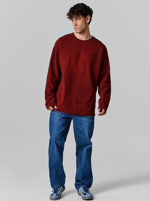 MARK FORMELLE Лонгслив 595866 121902 ACID WASH багровый +печать