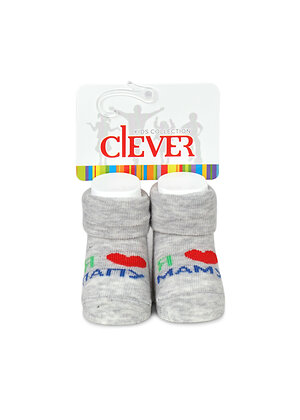 CLEVER Носки 596014 С124 7-8 меланж св.серый