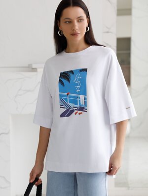 VILATTE Футболка 596607 D49.094 белый_sea