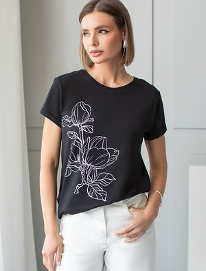 VILATTE Футболка 596622 D49.097 черный_контур