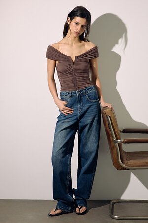 TOPTOP STUDIO Боди 597463 TTS.023.17608.700.05436 Коричневый