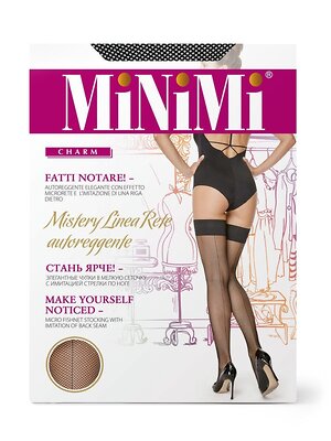 Minimi Колготки 597919 MISTERY LINEA RETE (сетка со швом по ноге) Nero (Черный)