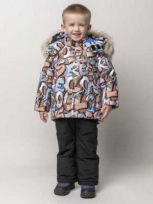 BATIK Комплект 598303 0336-27з-3 Принт буквы бежевый/черный