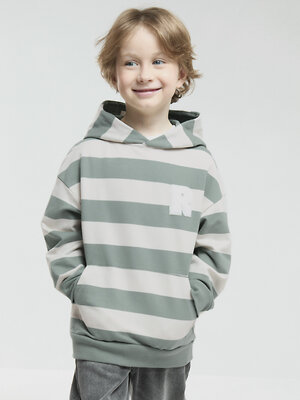 CROCKID Худи 599694 КР 302957 хаки, бежевый, полоска 