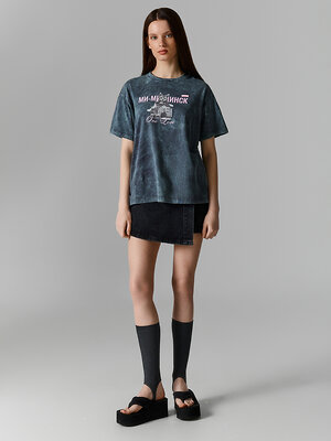 MARK FORMELLE Футболка 600368 112678 ACID WASH серый +печать1