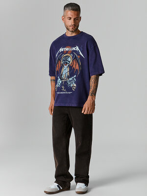 MARK FORMELLE Футболка 600710 111899 ACID WASH индиго +печать