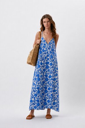 Lika Dress Сарафан 601618 10746 Белый/Гжель василёк