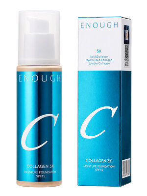 Enough Увлажняющий тональный крем для лица с коллагеном N00 / Collagen 3X Moisture Foundation SPF15, слоновая кость, 100 мл 601839 28592 