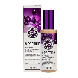 Enough Тональная основа с пептидами №13 / 8 Peptide Full Cover Perfect Foundation SPF 50, 100 мл 601842 16008 