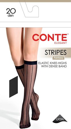 Conte elegant Гольфы 601906 FANTASY STRIPES nero