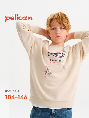 PELICAN Толстовка 603072 BFN3378 Молочный