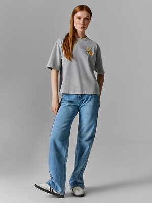 MARK FORMELLE Футболка 603514 112862 ACID WASH на сером камне +печать