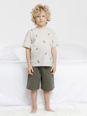 CROCKID Пижама 603527 МП 1697 кремовый, хаки