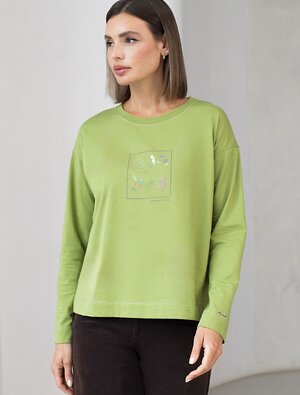 VILATTE Джемпер 603699 D49.147 фисташковый_лесные_листья